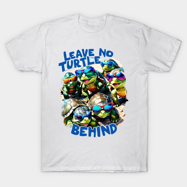 Leave no Turtle Behind Save the Turtles T-Shirt by creative